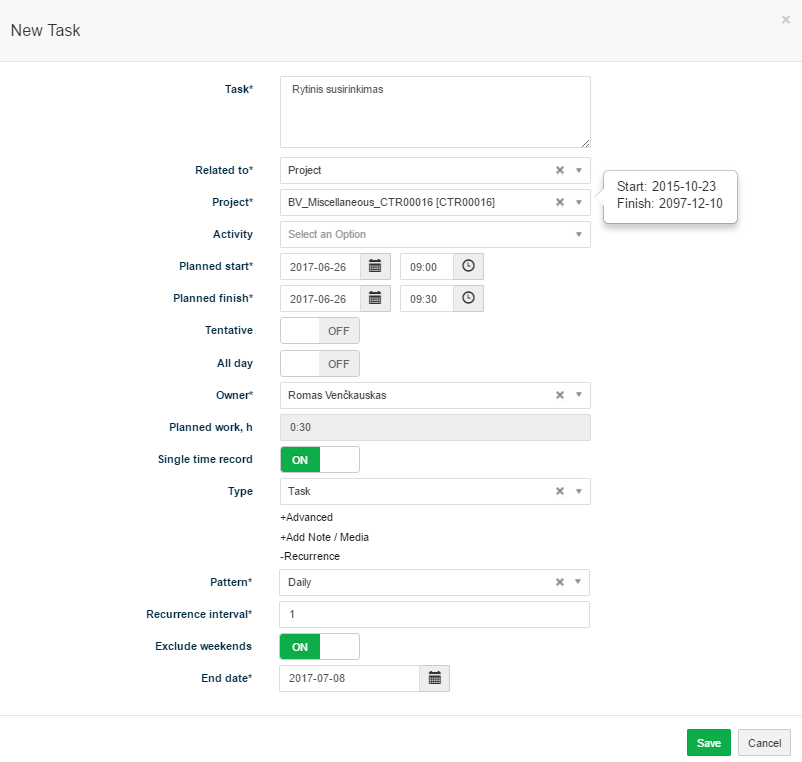 todoist make recurring task